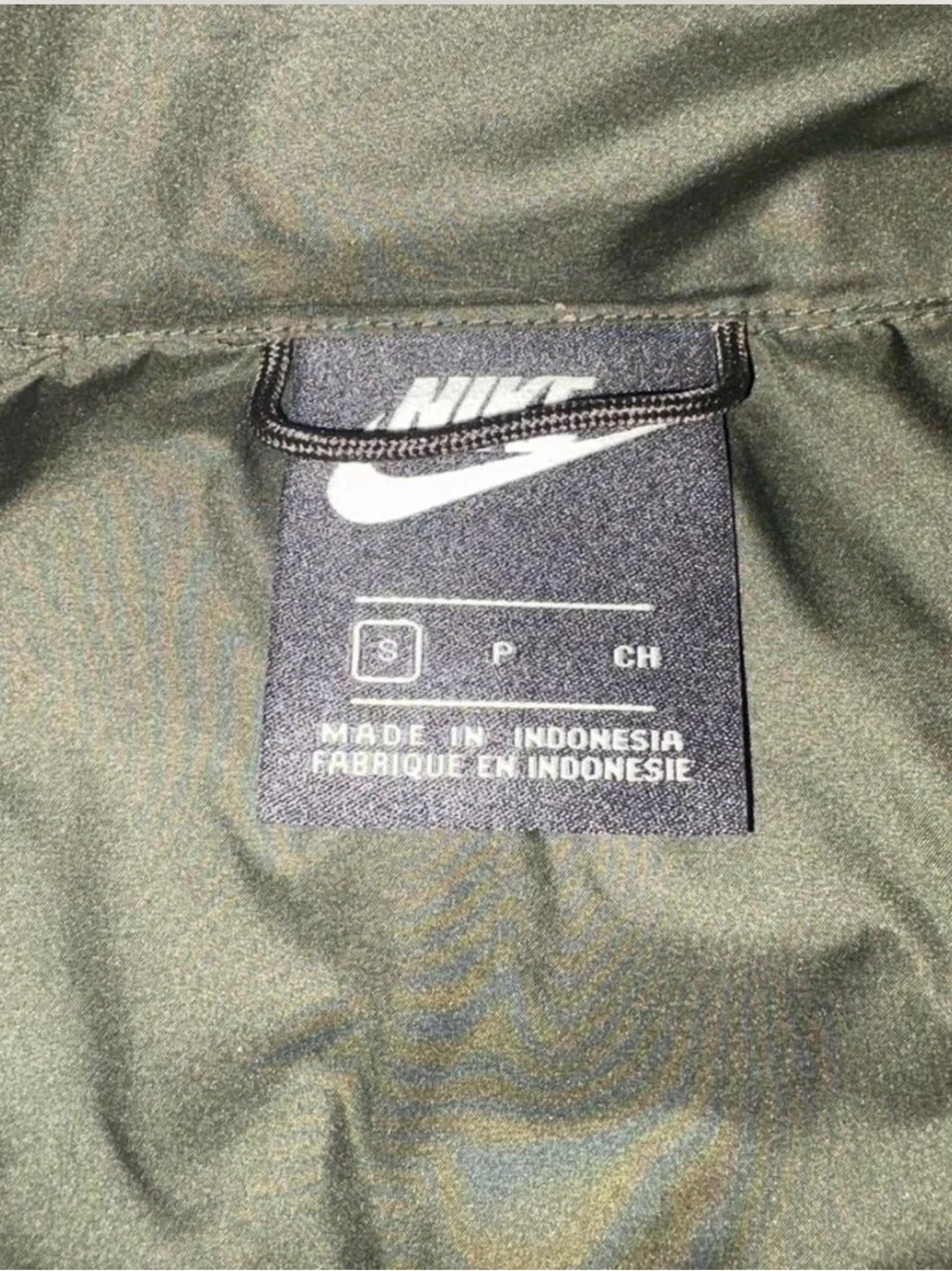 Nike Olive Green & Black Quilted Puffer Vest